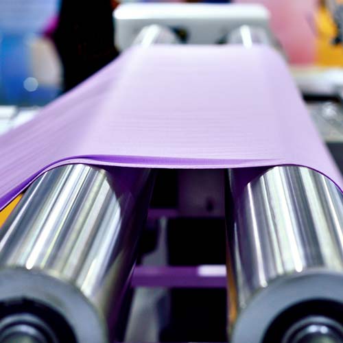 Textiles on rollers